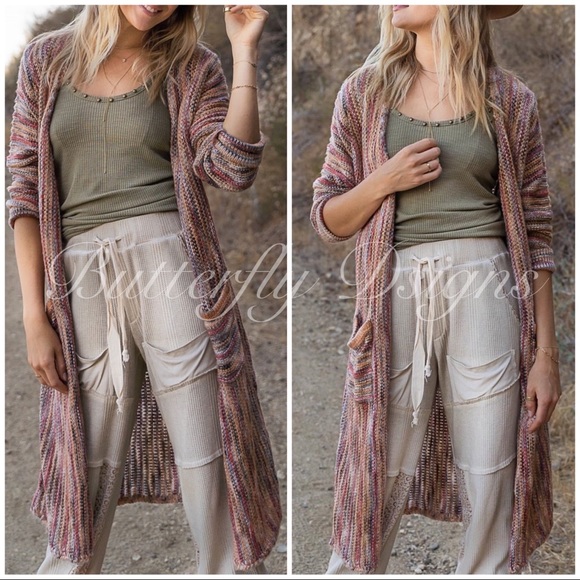 POL Rainbow Duster Cardigan - Picture 4 of 6